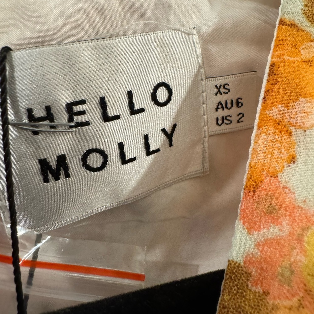 Hello Molly Orange and Cream Floral Dress - Picture 2 of 4
